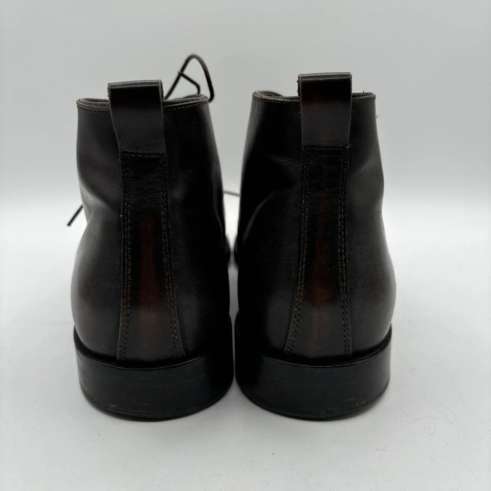 Allen Edmonds Rafael Men 11D Dark Brown Leather Split Toe Chukka Boot Dress Shoe